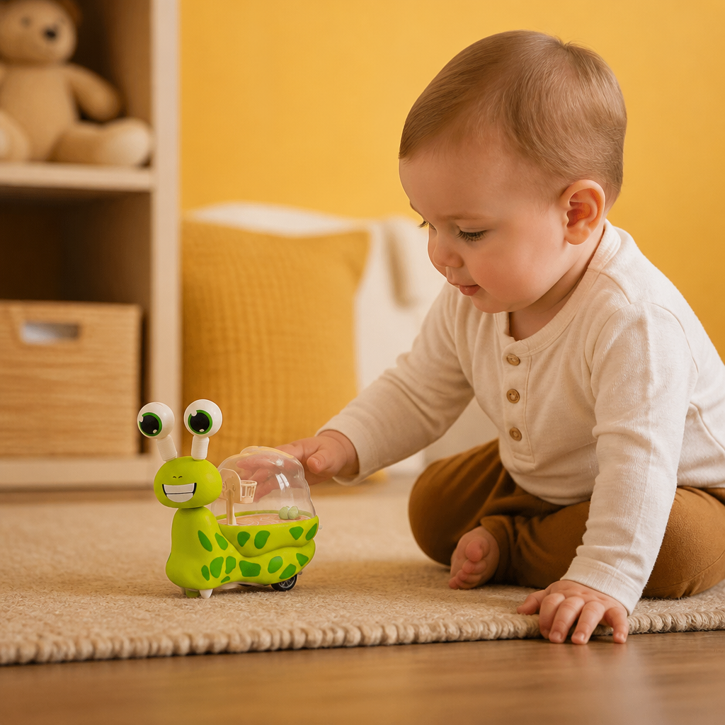 3-in-1 Moving Snail Toy with Basketball Hoop & Telescopic Eyes