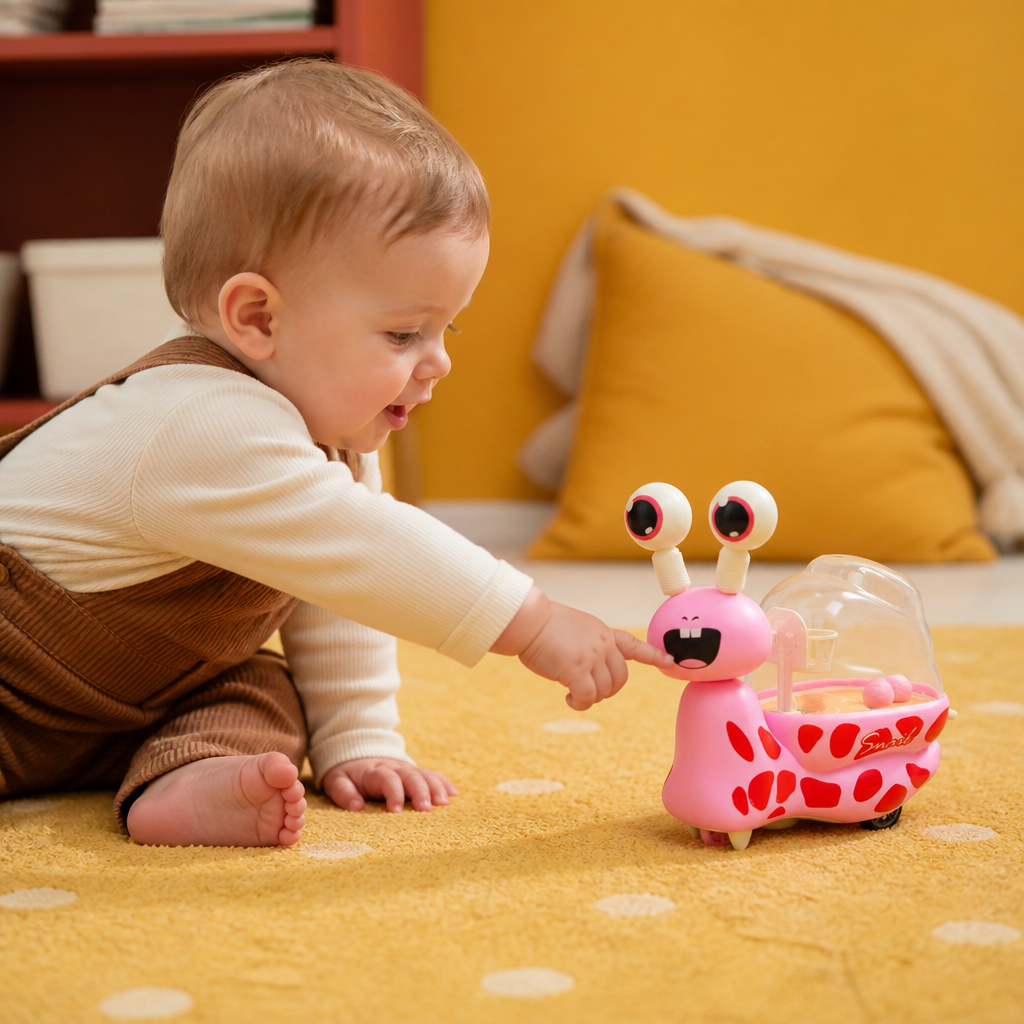 3-in-1 Moving Snail Toy with Basketball Hoop & Telescopic Eyes