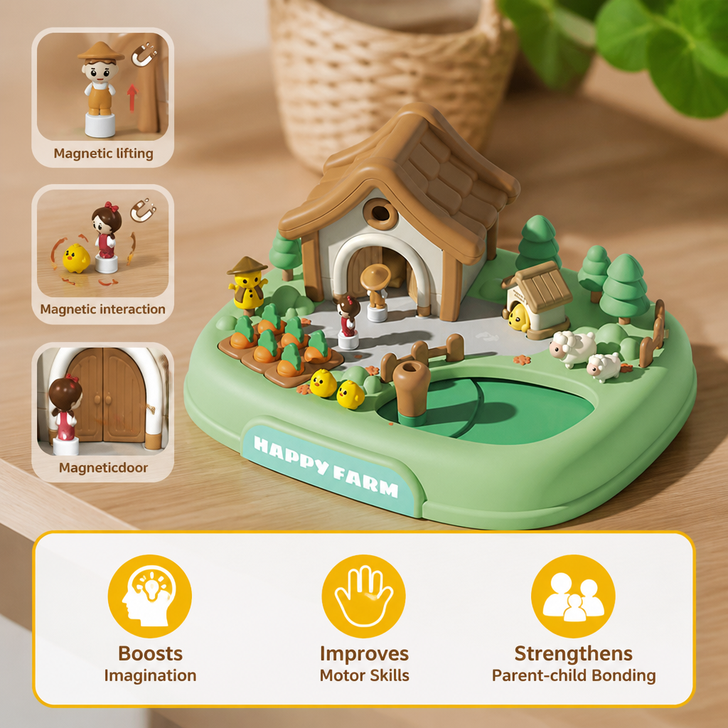 Magnetic Dream Castle & Garden Playset for Kids