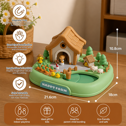 Magnetic Dream Castle & Garden Playset for Kids