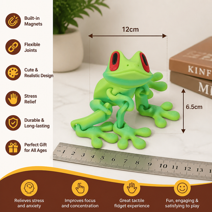 3D Printed Magnetic Flexible Frog Fidget Toy