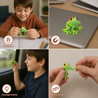 3D Printed Magnetic Flexible Frog Fidget Toy