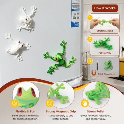 3D Printed Magnetic Flexible Frog Fidget Toy