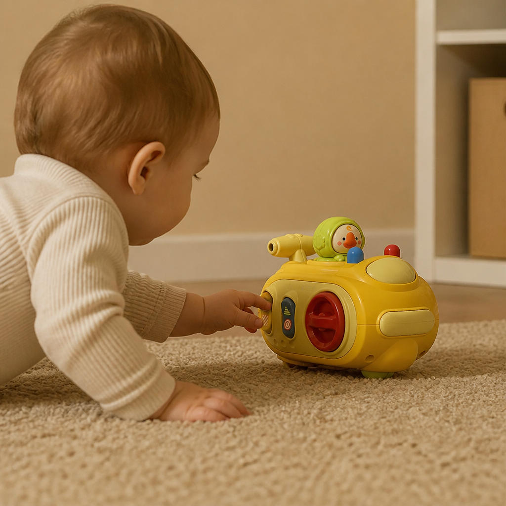 5-in-1 Press & Go Busy Car Toy for Fine Motor Skills Development