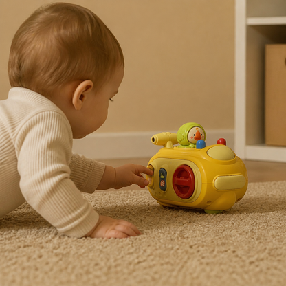5-in-1 Press & Go Busy Car Toy for Fine Motor Skills Development