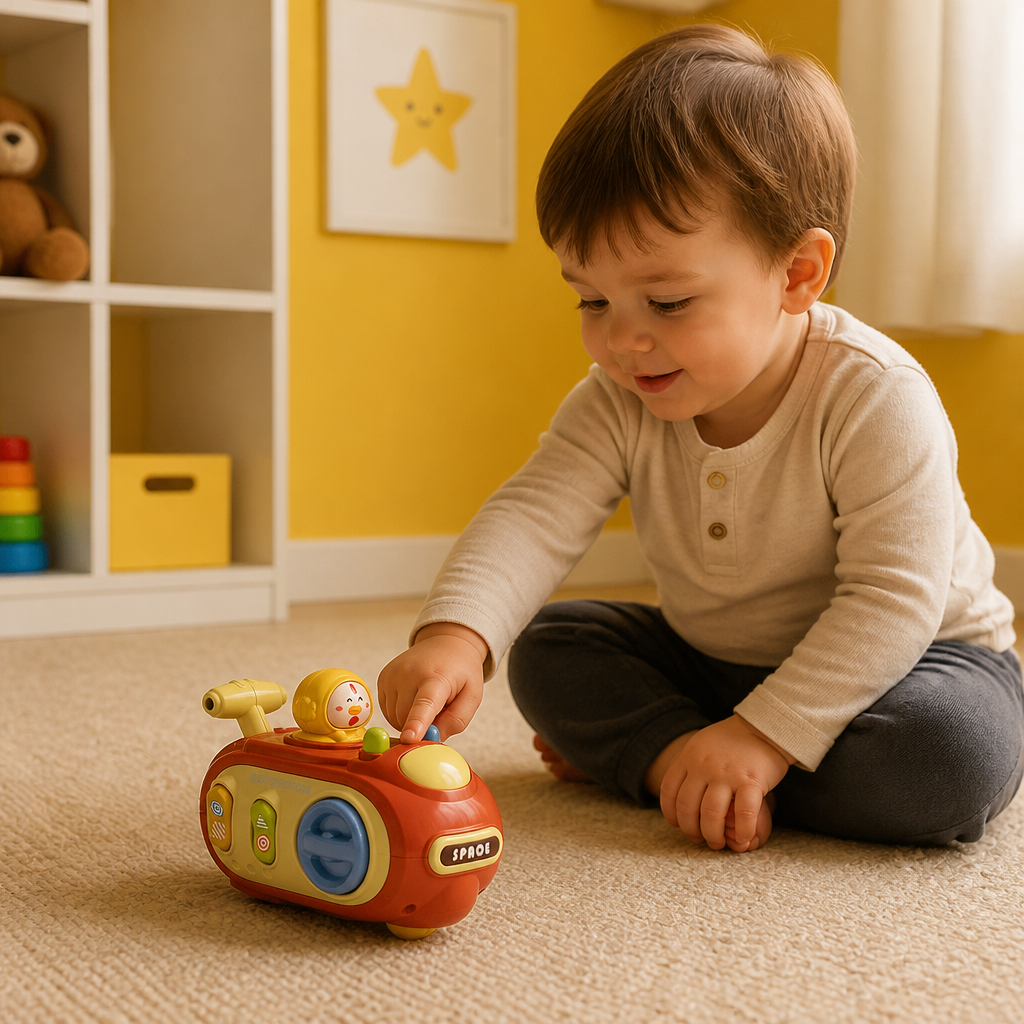 5-in-1 Press & Go Busy Car Toy for Fine Motor Skills Development