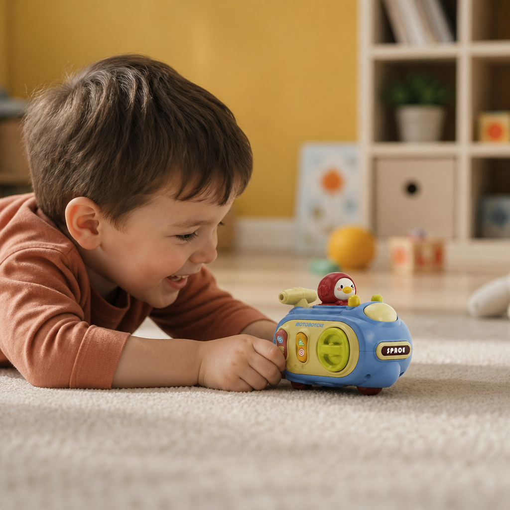 5-in-1 Press & Go Busy Car Toy for Fine Motor Skills Development