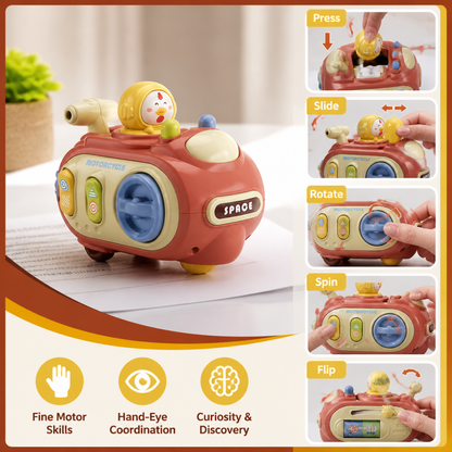 5-in-1 Press & Go Busy Car Toy for Fine Motor Skills Development