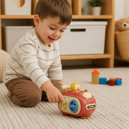 5-in-1 Press & Go Busy Car Toy for Fine Motor Skills Development