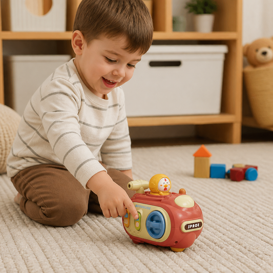 5-in-1 Press & Go Busy Car Toy for Fine Motor Skills Development