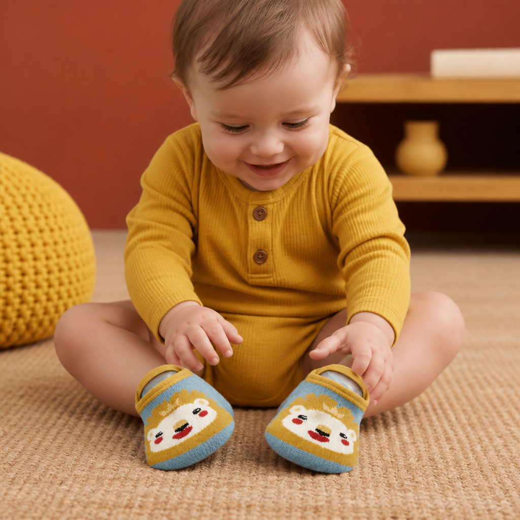Non-Slip Cartoon Sock Shoes for Babies & Toddlers