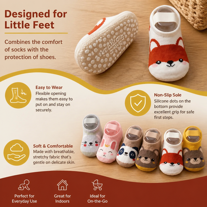 Non-Slip Cartoon Sock Shoes for Babies & Toddlers