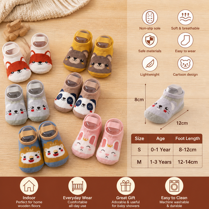 Non-Slip Cartoon Sock Shoes for Babies & Toddlers