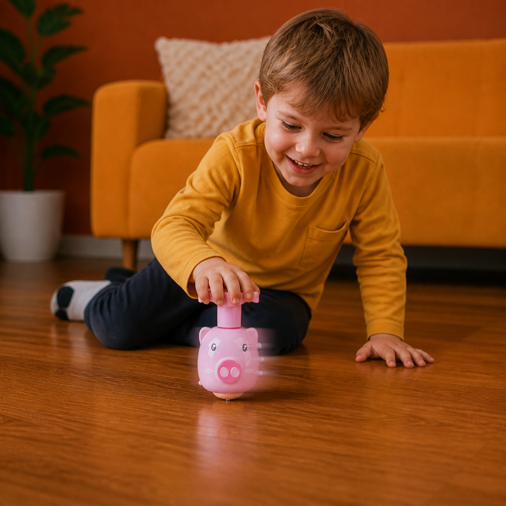 Interactive Light-Up Musical Spinning Top Toy for Kids