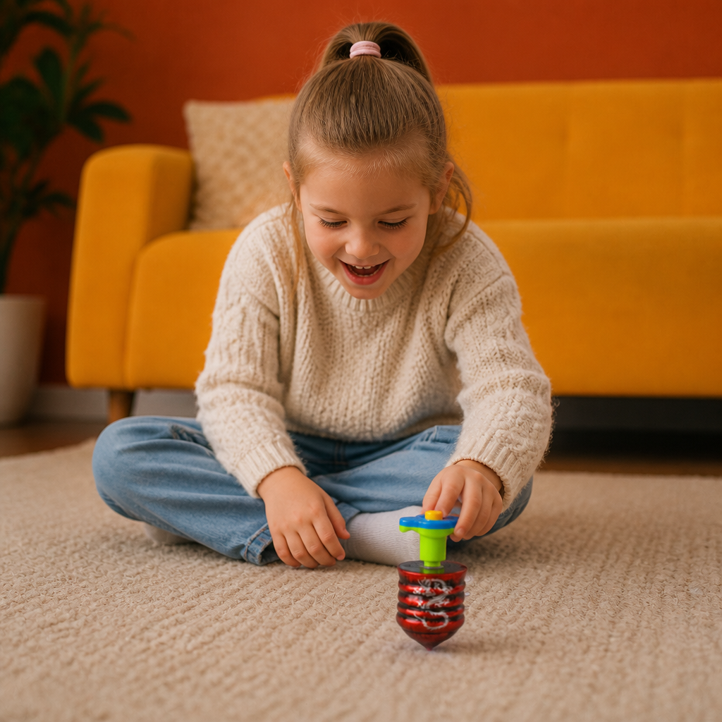 Interactive Light-Up Musical Spinning Top Toy for Kids
