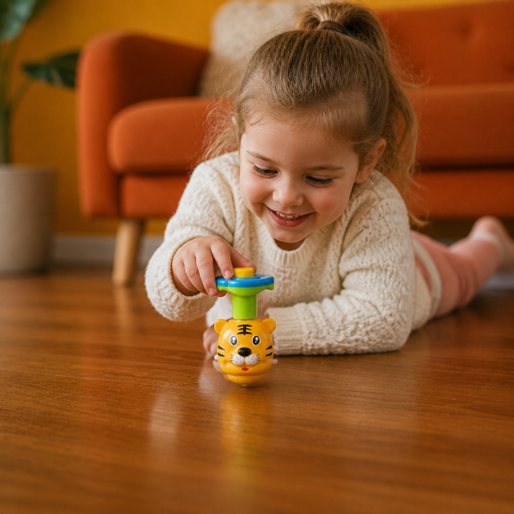 Interactive Light-Up Musical Spinning Top Toy for Kids