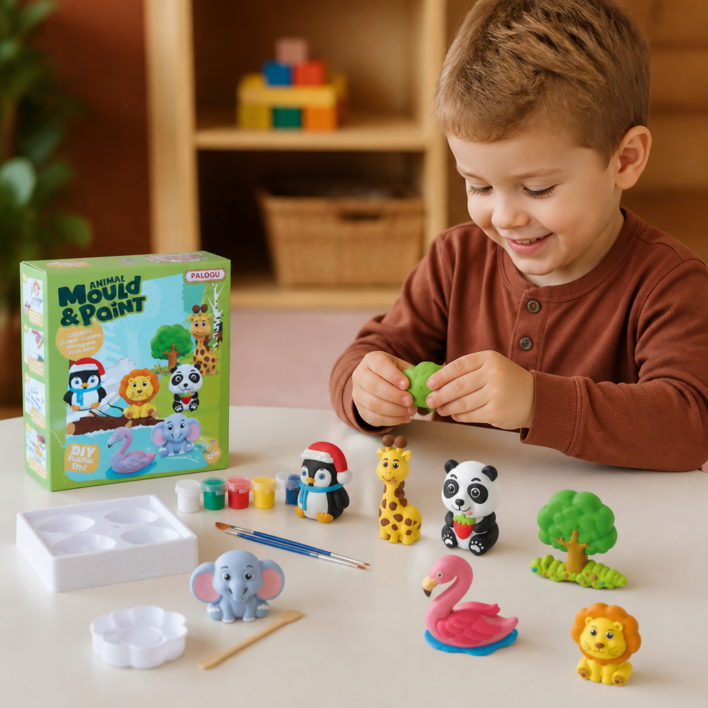 DIY Animal Plaster Painting Kit – Mold, Paint & Create Craft Set for Kids