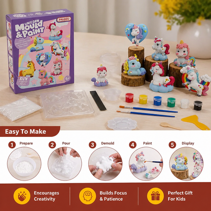 DIY Animal Plaster Painting Kit – Mold, Paint & Create Craft Set for Kids