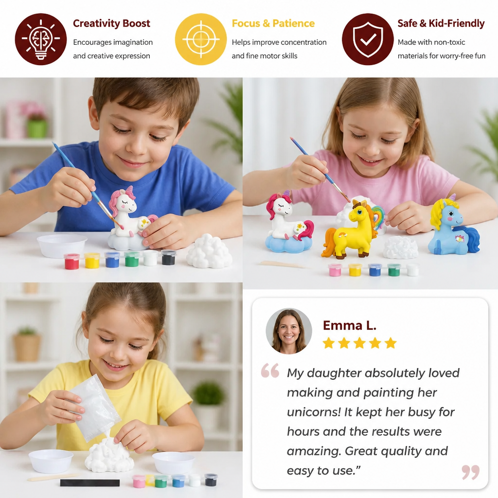 DIY Animal Plaster Painting Kit – Mold, Paint & Create Craft Set for Kids
