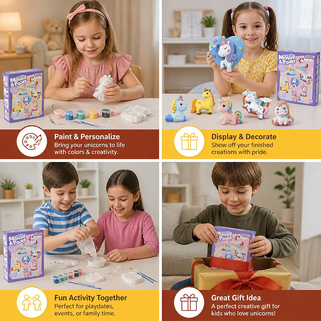 DIY Animal Plaster Painting Kit – Mold, Paint & Create Craft Set for Kids