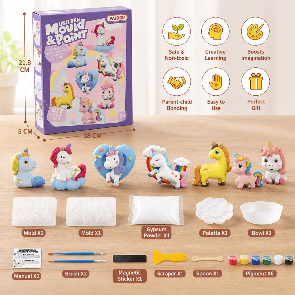 DIY Animal Plaster Painting Kit – Mold, Paint & Create Craft Set for Kids