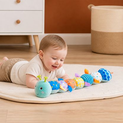 Sensory Plush Rattle and Music Caterpillar
