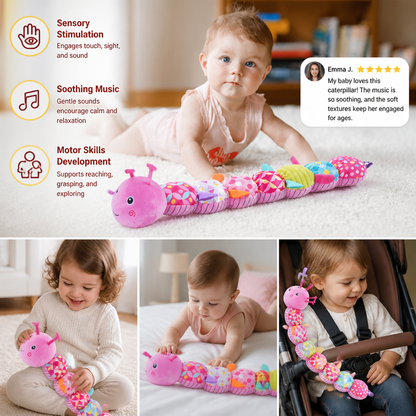 Sensory Plush Rattle and Music Caterpillar