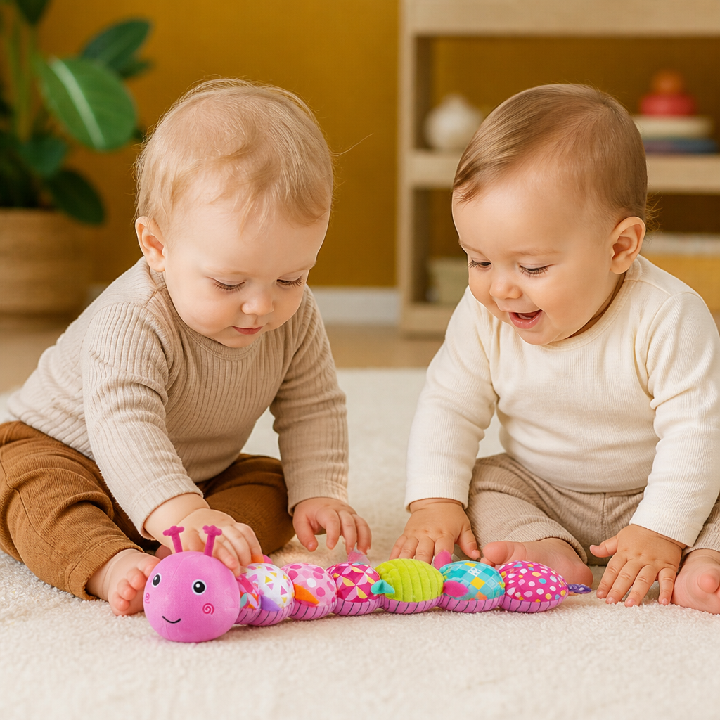 Sensory Plush Rattle and Music Caterpillar