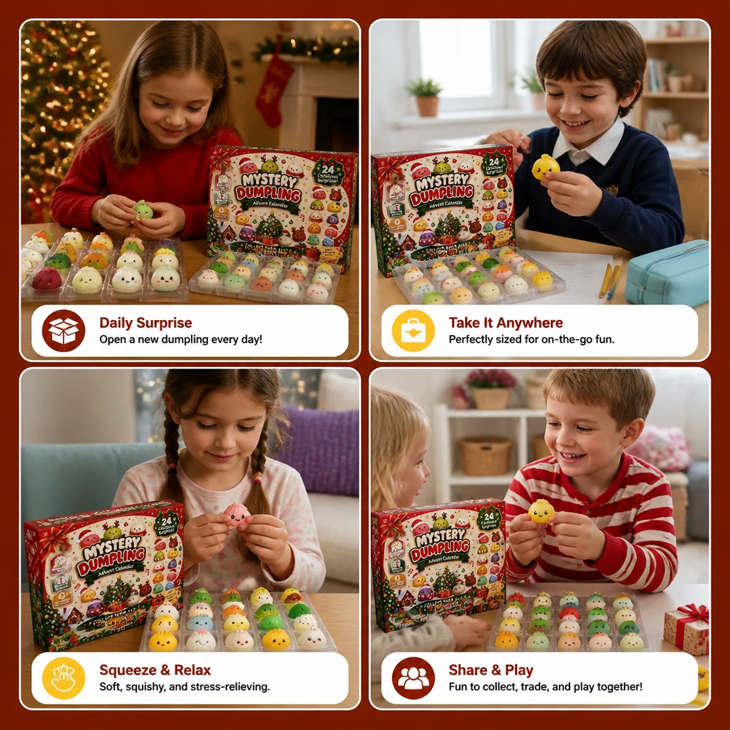 Mini Dumpling Squishy Toy Advent Calendar