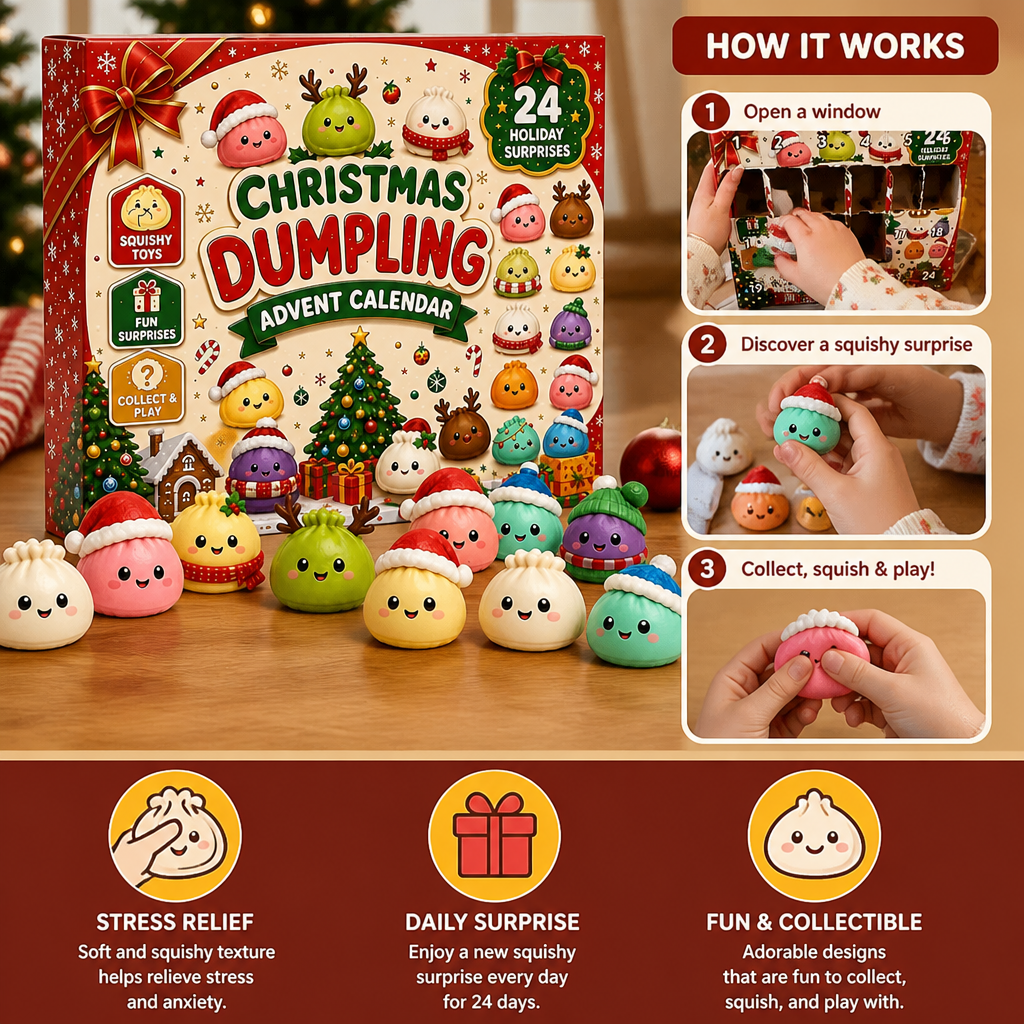 Mini Dumpling Squishy Toy Advent Calendar
