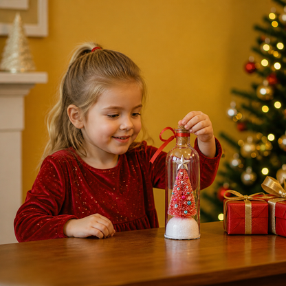 Recordable Christmas Message-in-a-Bottle Ornament with Voice Playback