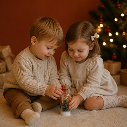 Recordable Christmas Message-in-a-Bottle Ornament with Voice Playback