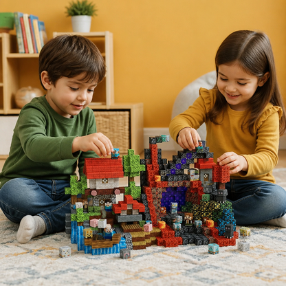100-Piece Magnetic Building Cube Set – Montessori STEM Construction Toy for Kids