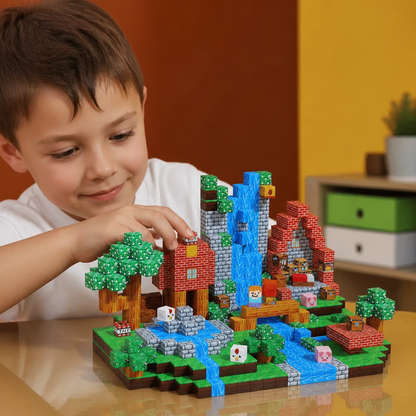 100-Piece Magnetic Building Cube Set – Montessori STEM Construction Toy for Kids