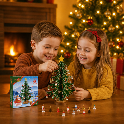 24-Day Mini Christmas Tree Ornament Advent Calendar for Kids