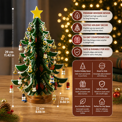 24-Day Mini Christmas Tree Ornament Advent Calendar for Kids