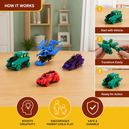 Jumping Transforming Racing Car Toy