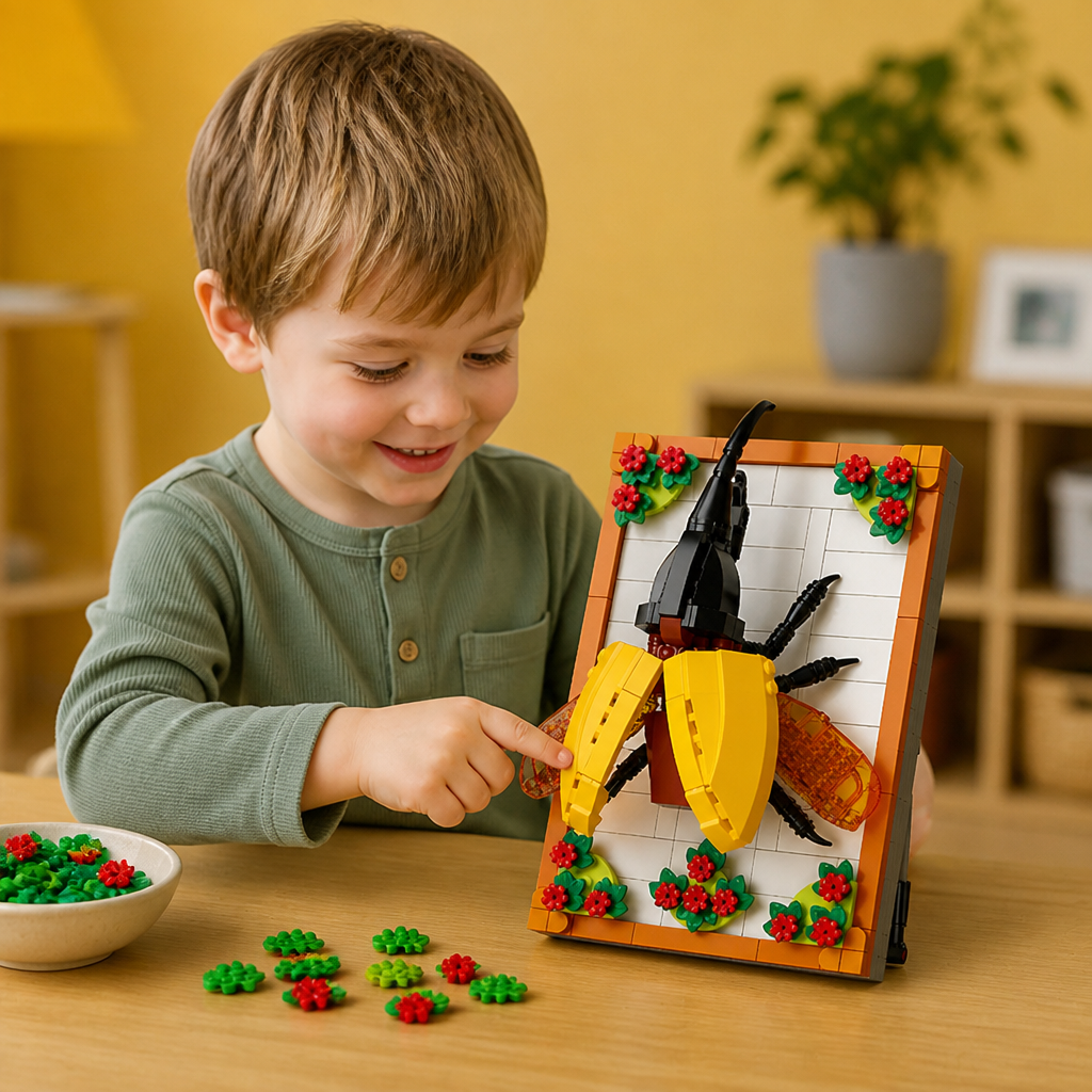 DIY 3D Nature Frame Building Blocks Set – Flowers & Insects