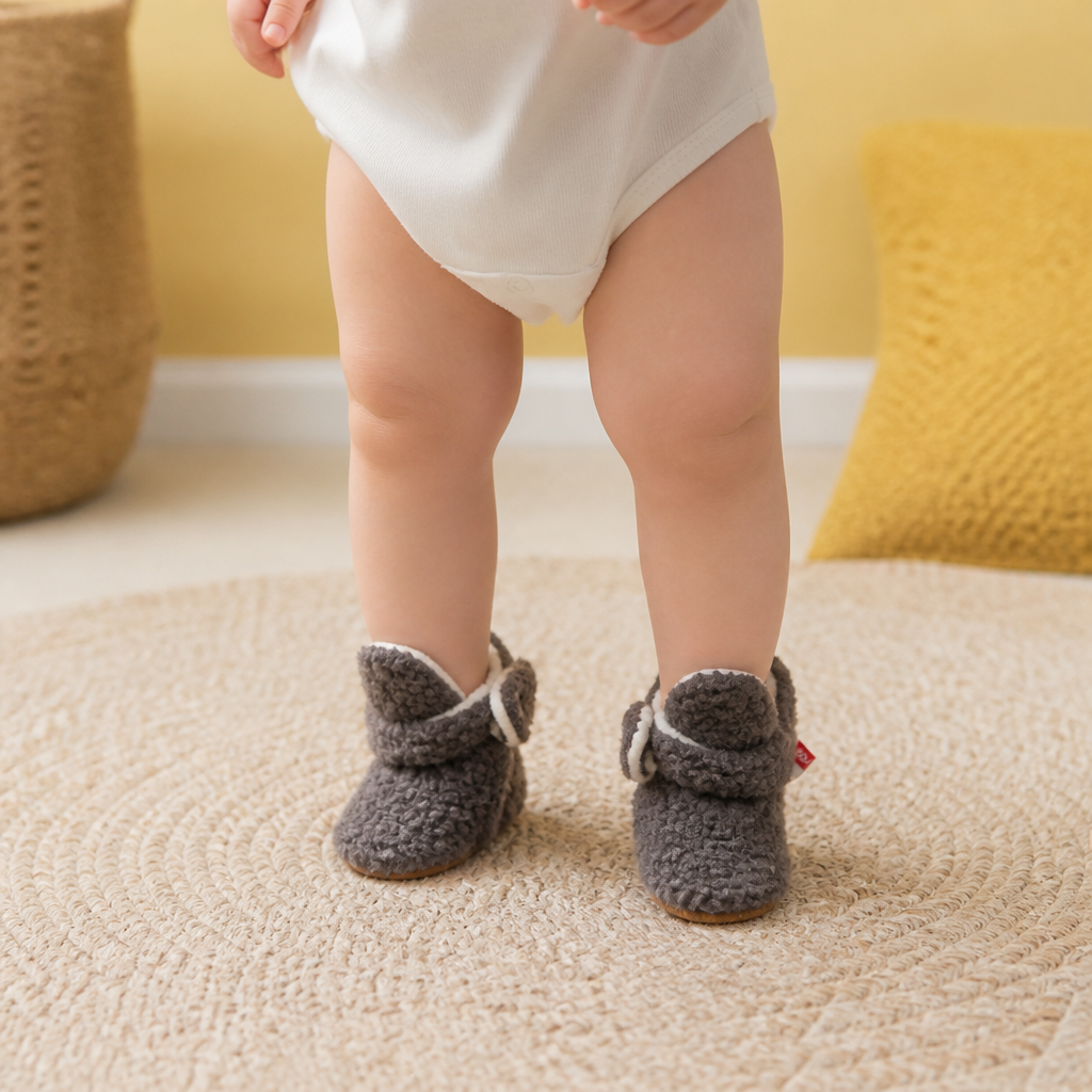Warm & Cozy Sherpa Baby Booties for Winter