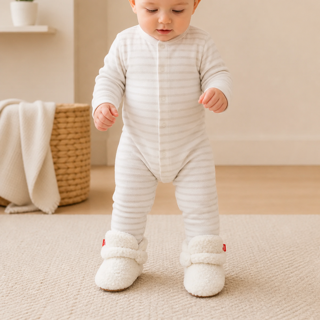 Warm & Cozy Sherpa Baby Booties for Winter