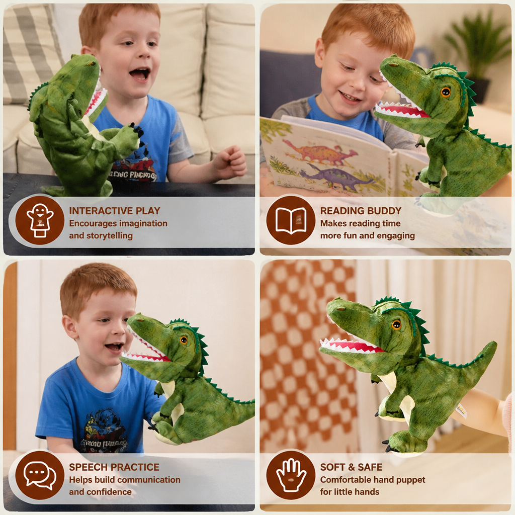 Funny Dinosaur Plush Hand Puppet