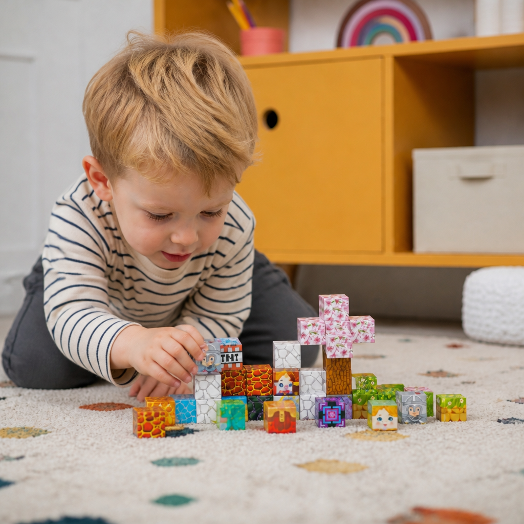 40-Piece Magnetic Building Blocks Set for Kids – Perfect for On-the-Go Fun
