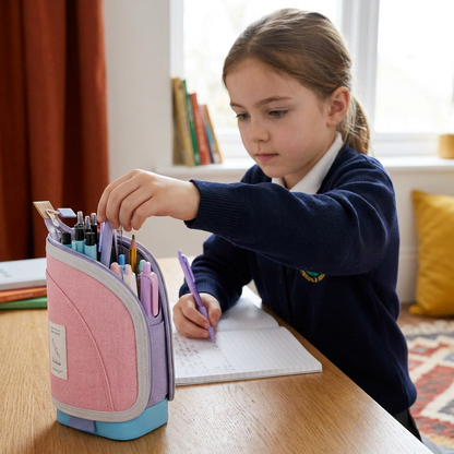 2-in-1 Pop-Up Pencil Case with Pen Holder – Space-Saving Desk Organizer