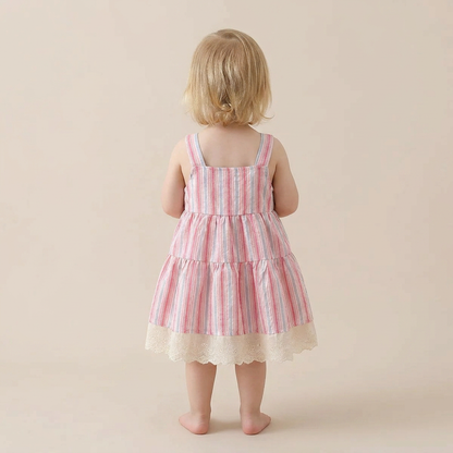 Seaside Stripe Dress Set & Hat