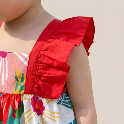 Tropical Bloom Dress Set & Hat