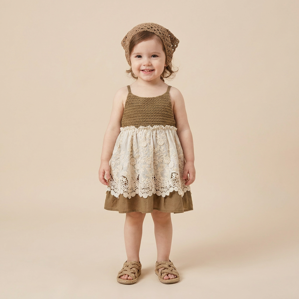 Boho Lace Outfit Set & Hat