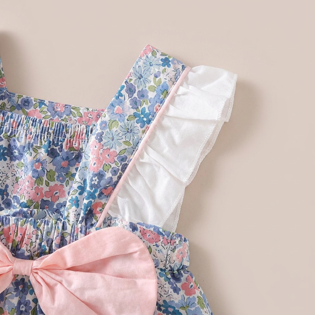 Vintage Bloom Bow Dress