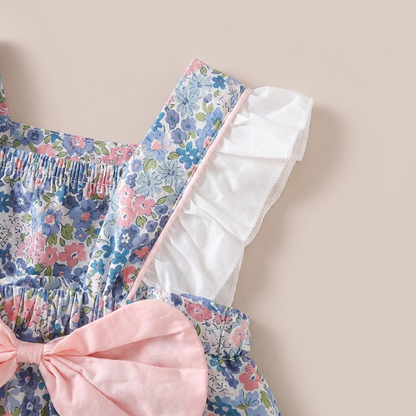 Vintage Bloom Bow Dress