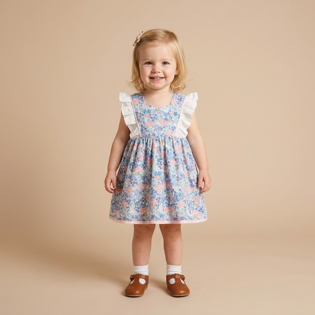 Vintage Bloom Bow Dress