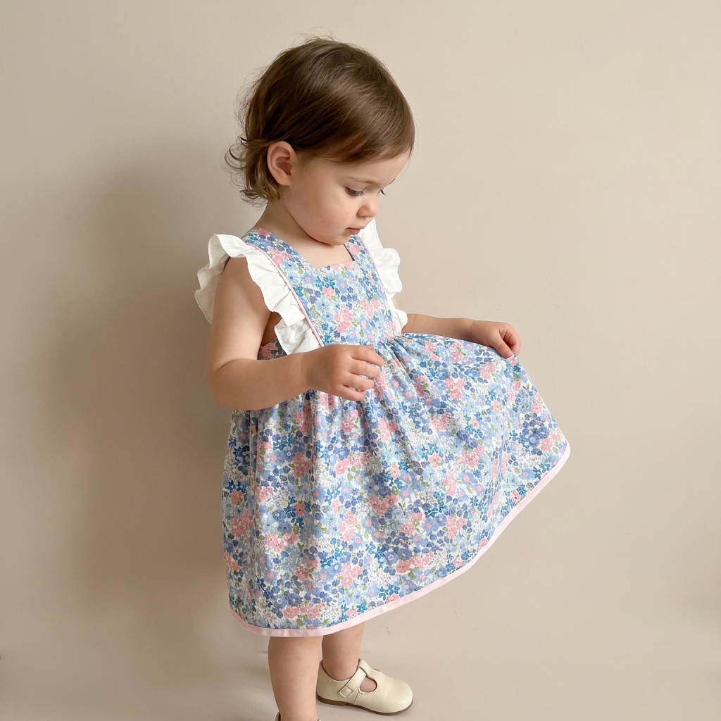 Vintage Bloom Bow Dress